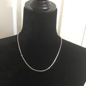 Pandora Oxidized Silver Necklace 19.7in Authentic